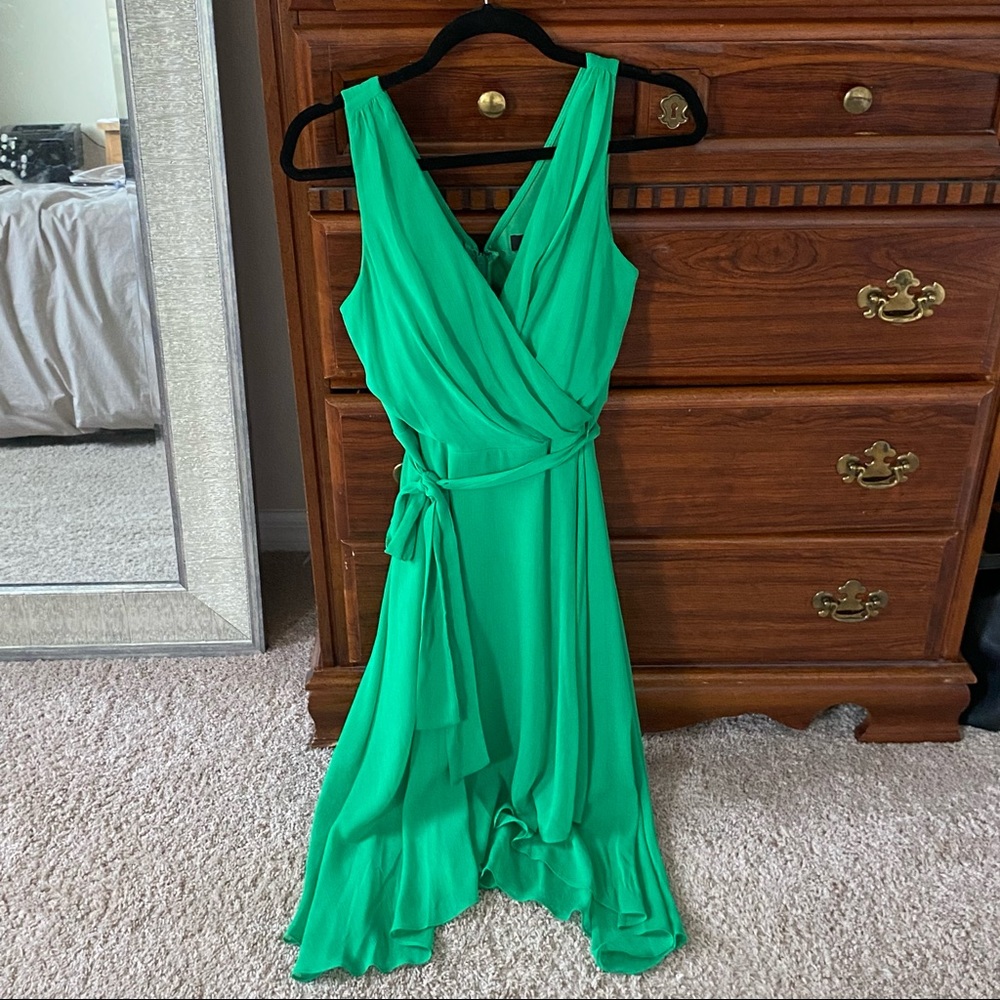 Green cocktail dress
